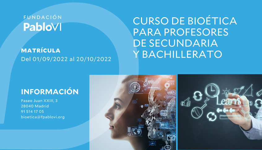 Bioética para profesores de Secundaria y Bachillerato