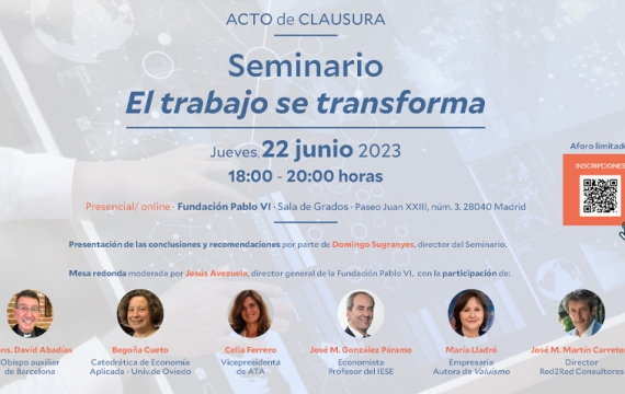 Acto de clausura y presentación de conclusiones del Seminario “El trabajo se transforma”