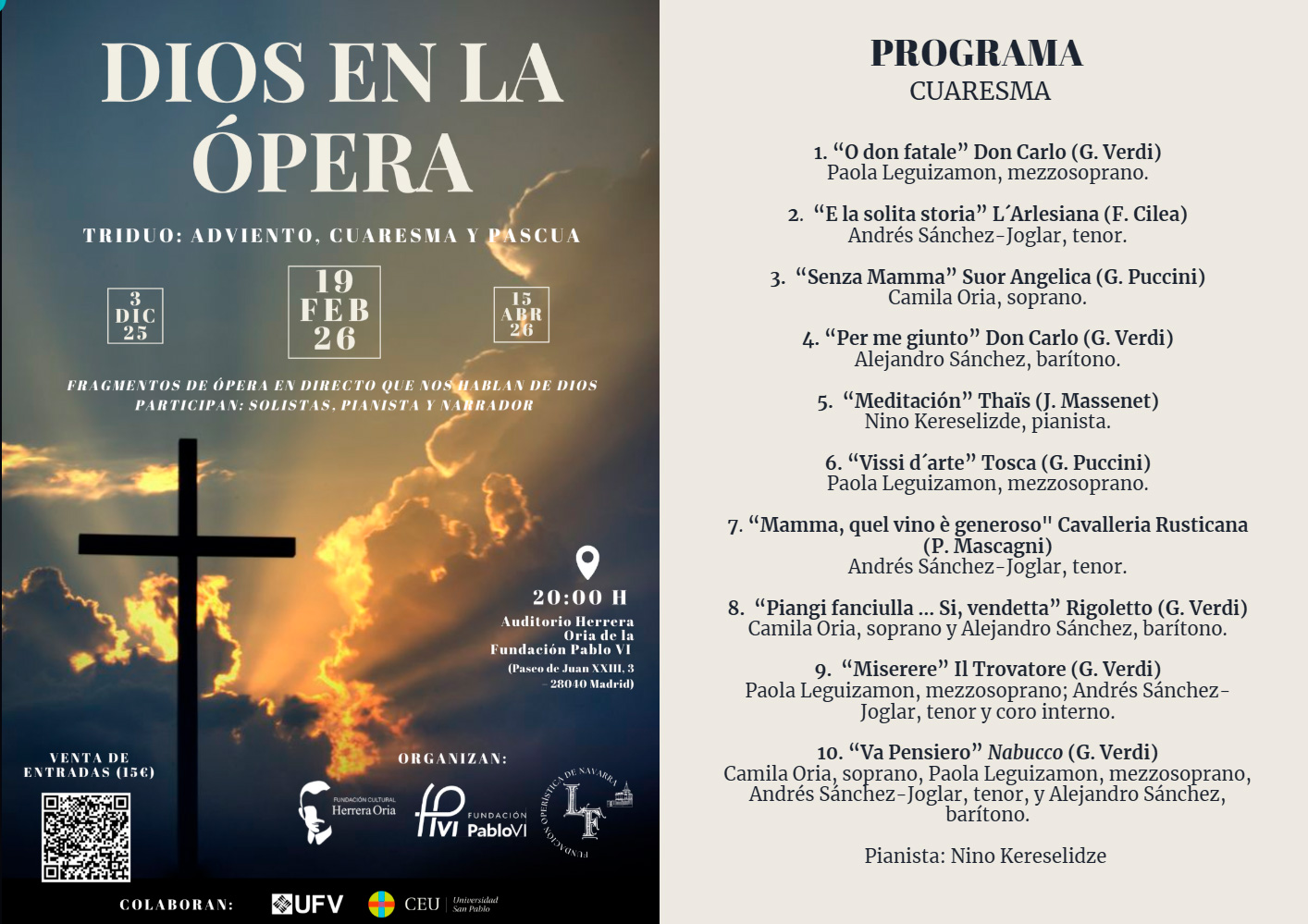 cartel dios en la opera cuaresma libreto