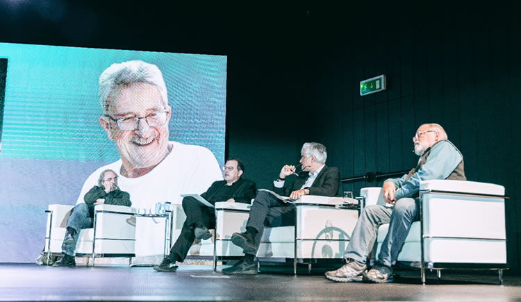 Jon Juaristi, Ignacio Carbajosa, Fernando de Haro y Fernando Savater (foto Álex Pozuelo)